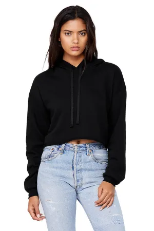 Cropped fleece hoodie