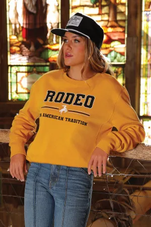 Cruel Denim Women's Yellow Rodeo Sweatshirt