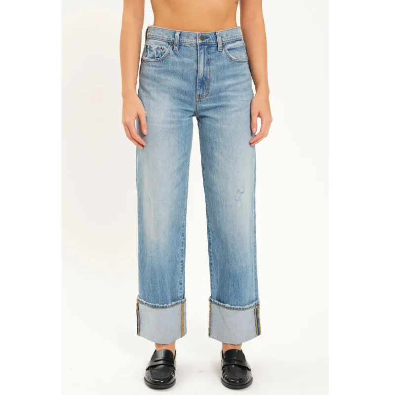 Daze Denim Eastside High Rise Loose - Rush Hour