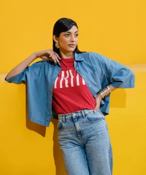 Denim Cropped Shirt
