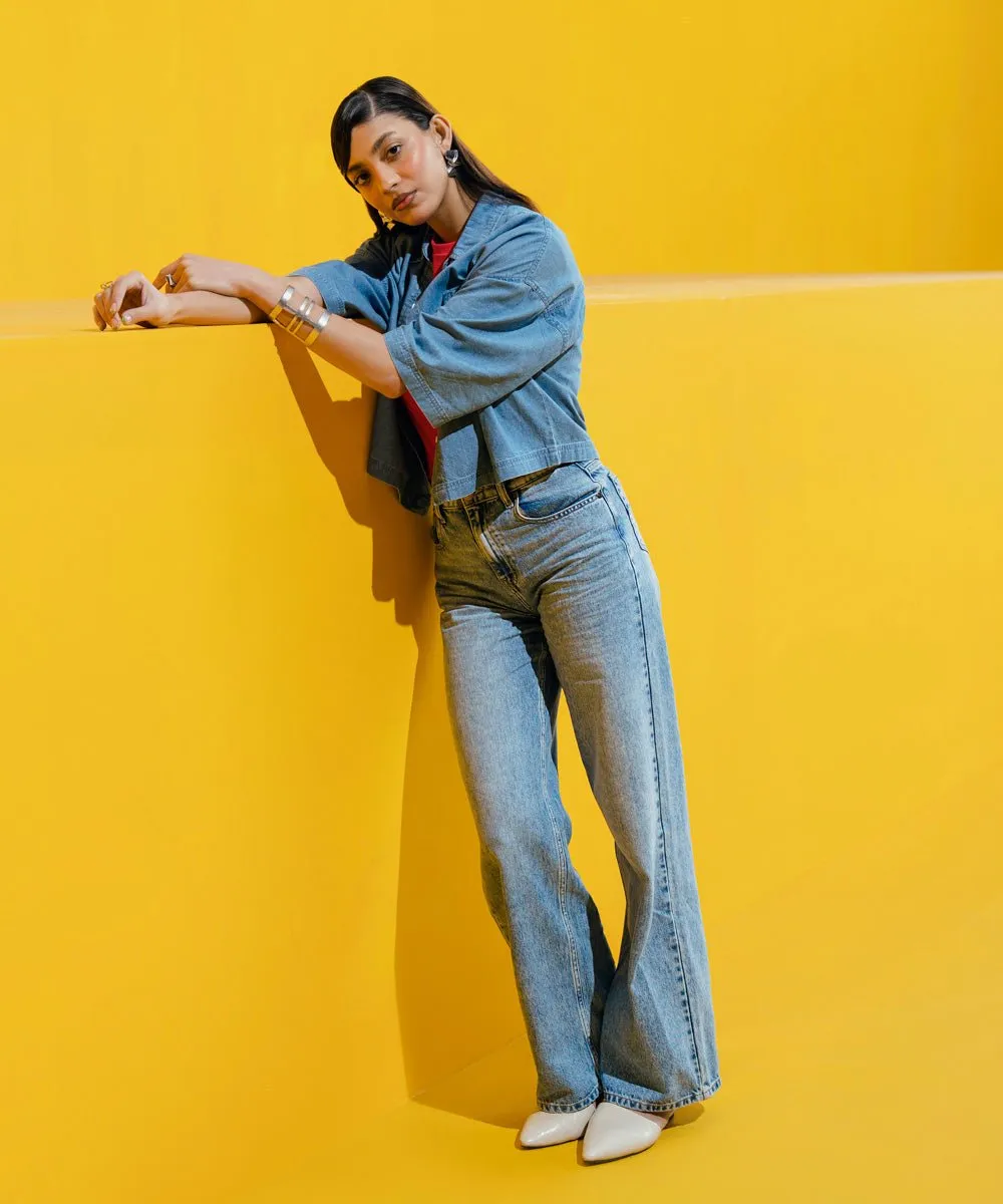 Denim Cropped Shirt