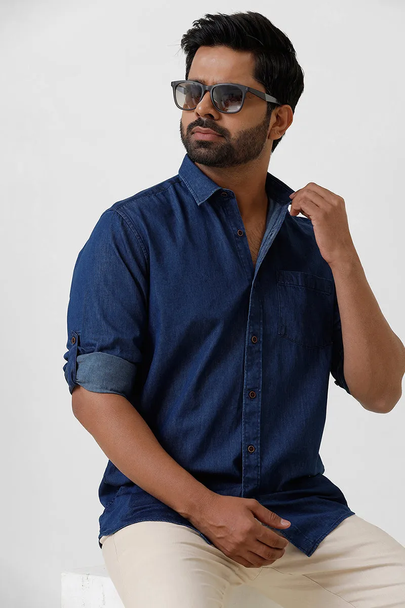 Denim - Dark Blue Casual Shirts for Men | Ariser