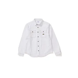 Denim LS Work Shirt - White