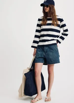 Denimist Long Sleeve Boatneck Tee