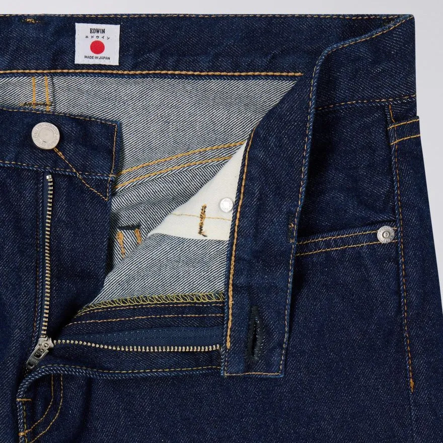 Edwin Regular Tapered Kaihara Indigo Openend Denim Rinsed