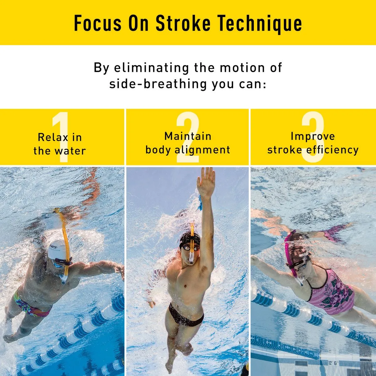 Finis Original Swimmer's Snorkel Junior | Yellow