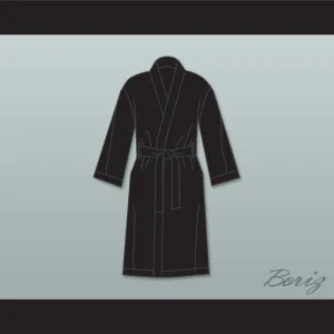 Floyd 'Money' Mayweather Jr Black Satin Full Boxing Robe