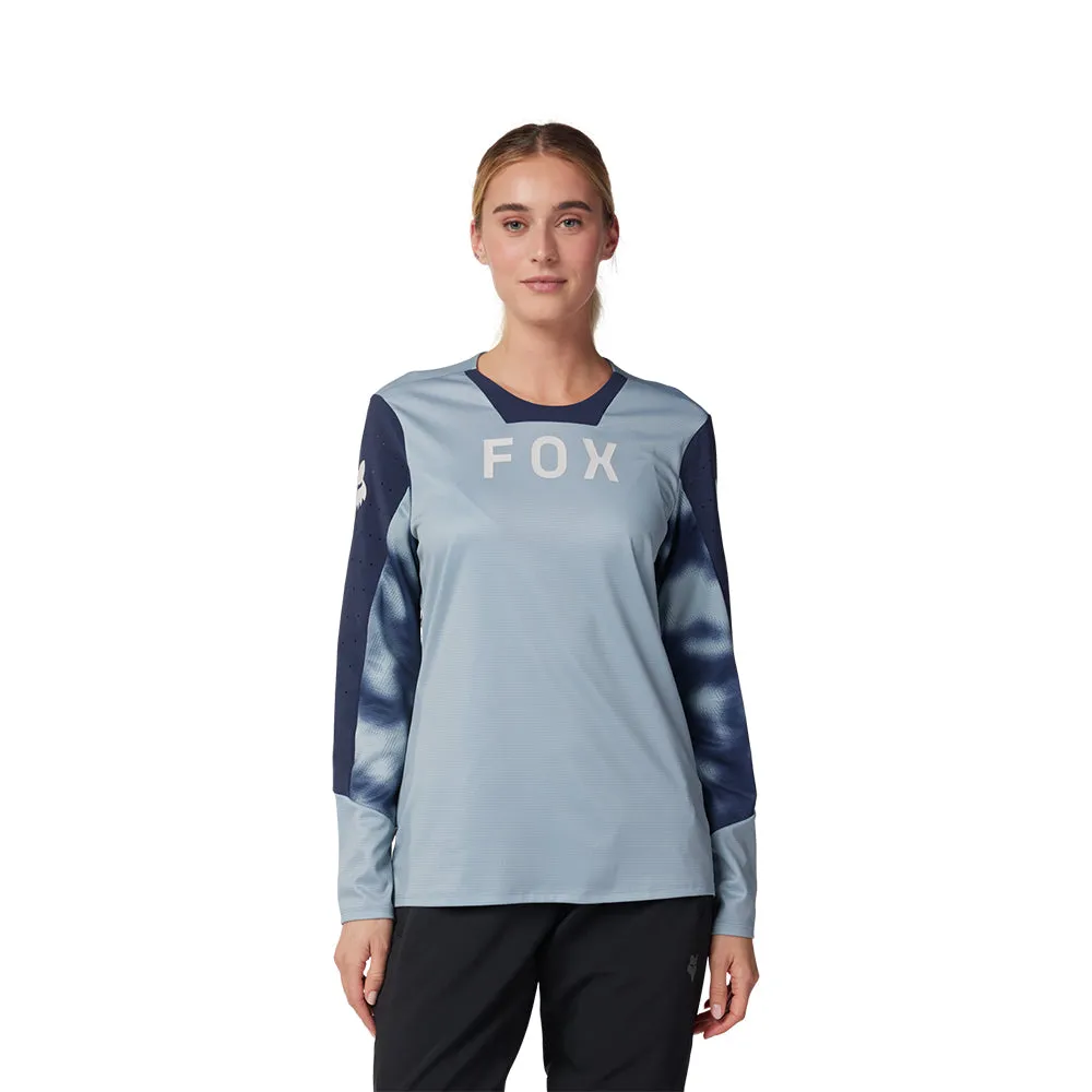 Fox Womens Defend Ls Jersey Taunt - Gunmetal