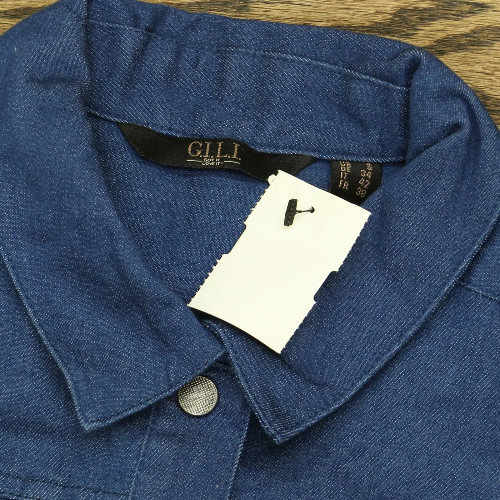 G.I.L.I. Women's Denim Midi Duster Shirt Dress