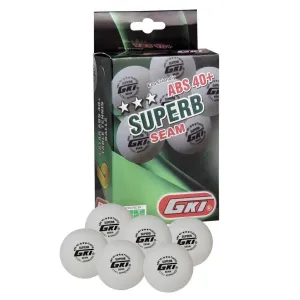GKI Superb 3 Star ABS Plastic 40  Table Tennis Ball (6 pc)