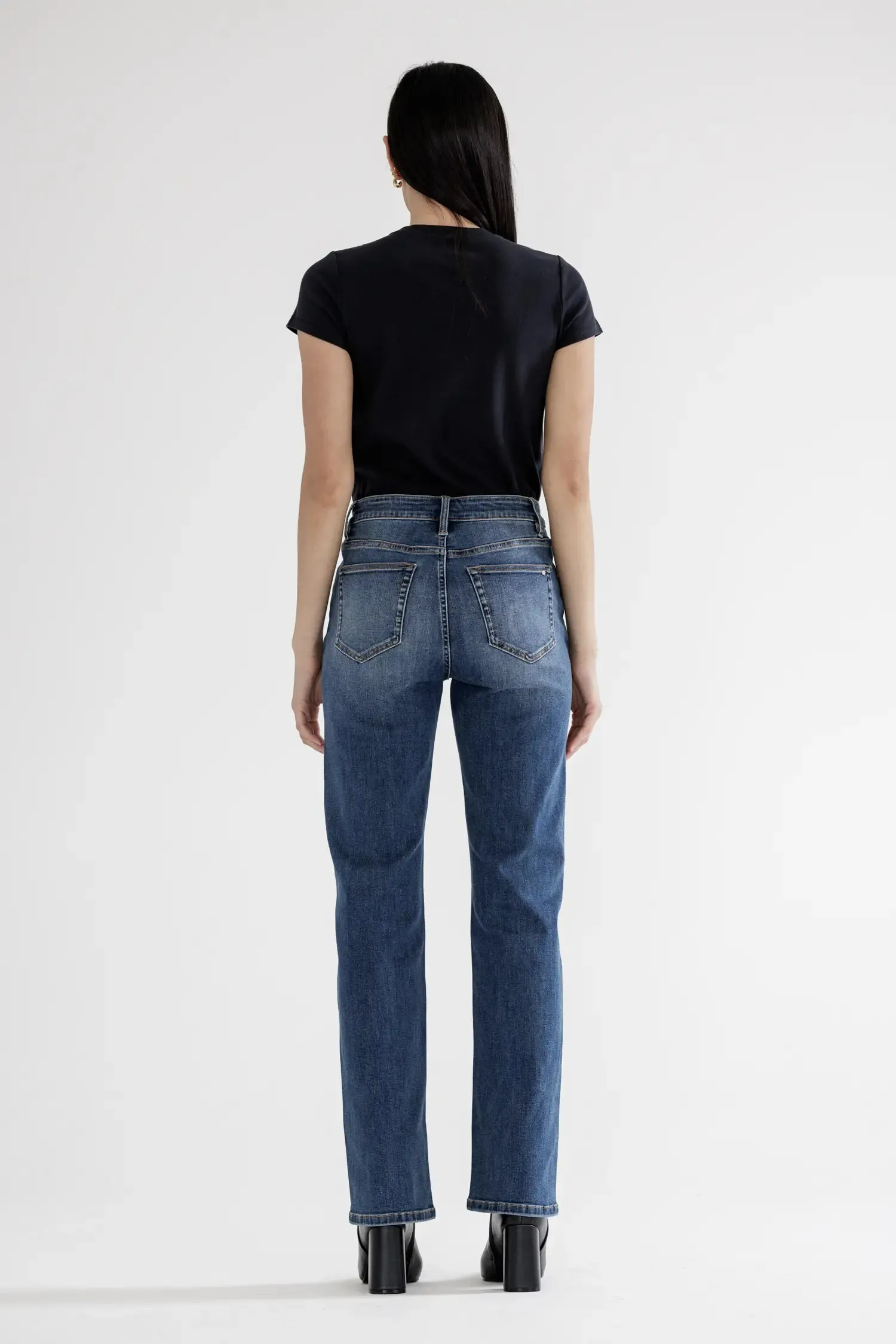 Greensboro High Rise Straight Denim