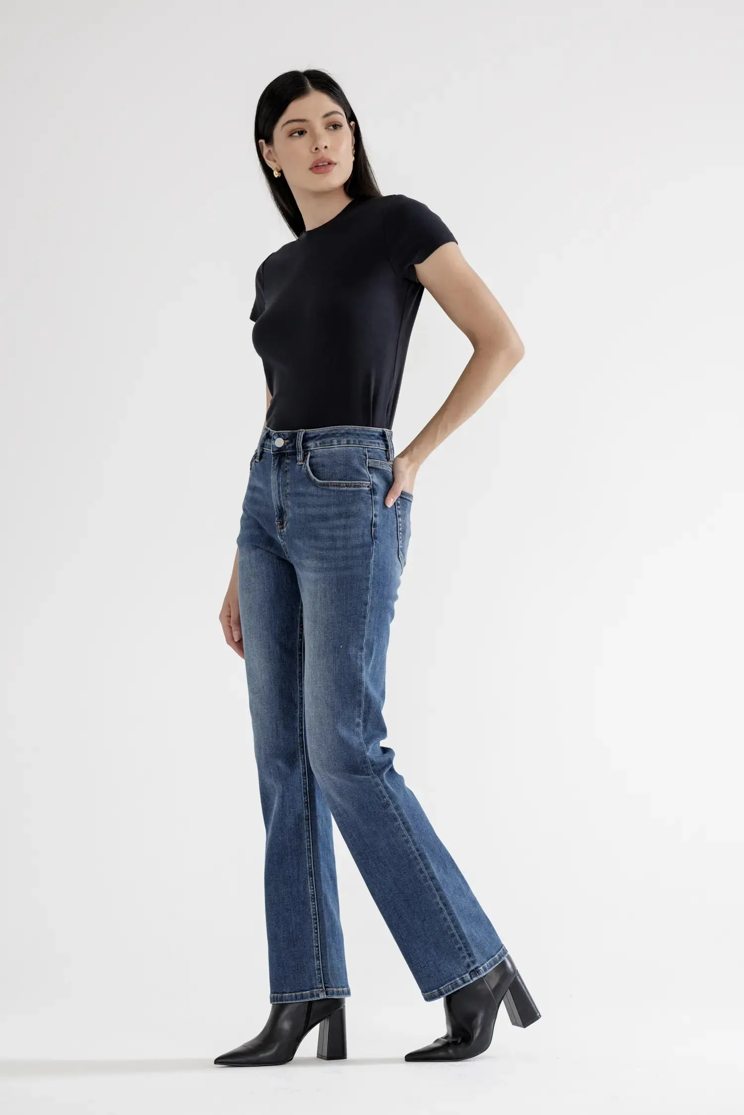 Greensboro High Rise Straight Denim