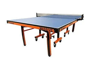 Gymnco Massive Table Tennis Table with 100 MM Wheel (Top 25 mm Laminated Compressed & Free TT Table Cover   2 TT Racket & Balls)