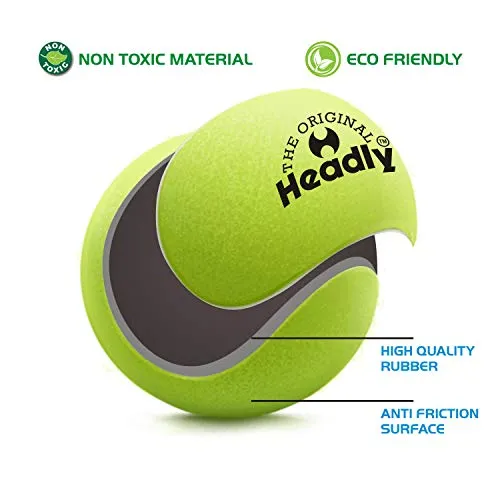 Headly Heavy Yellow Cricket Tennis Ball, Rubber, Green