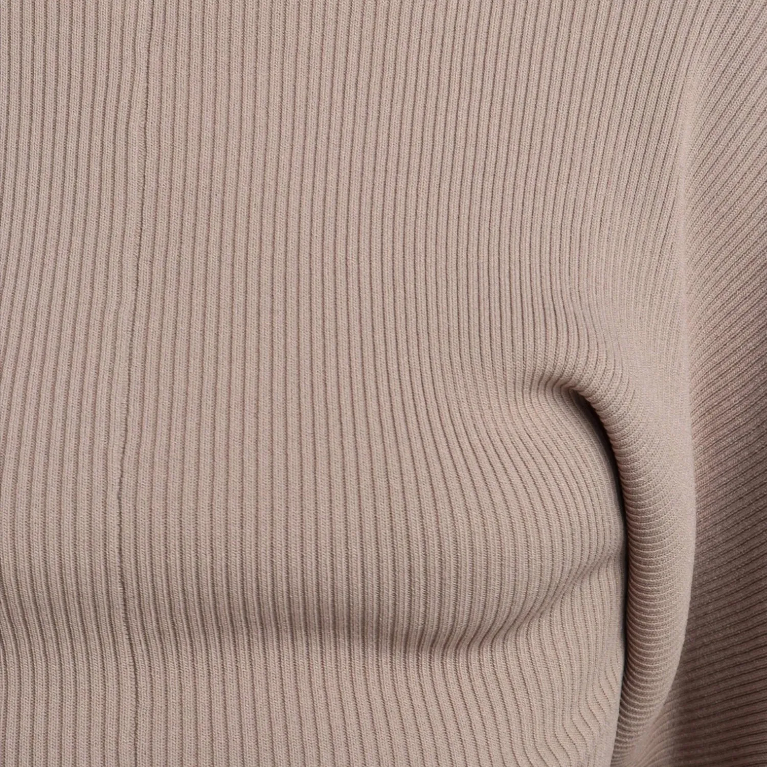 High Collar Knit Lantern Sleeve Sweaters