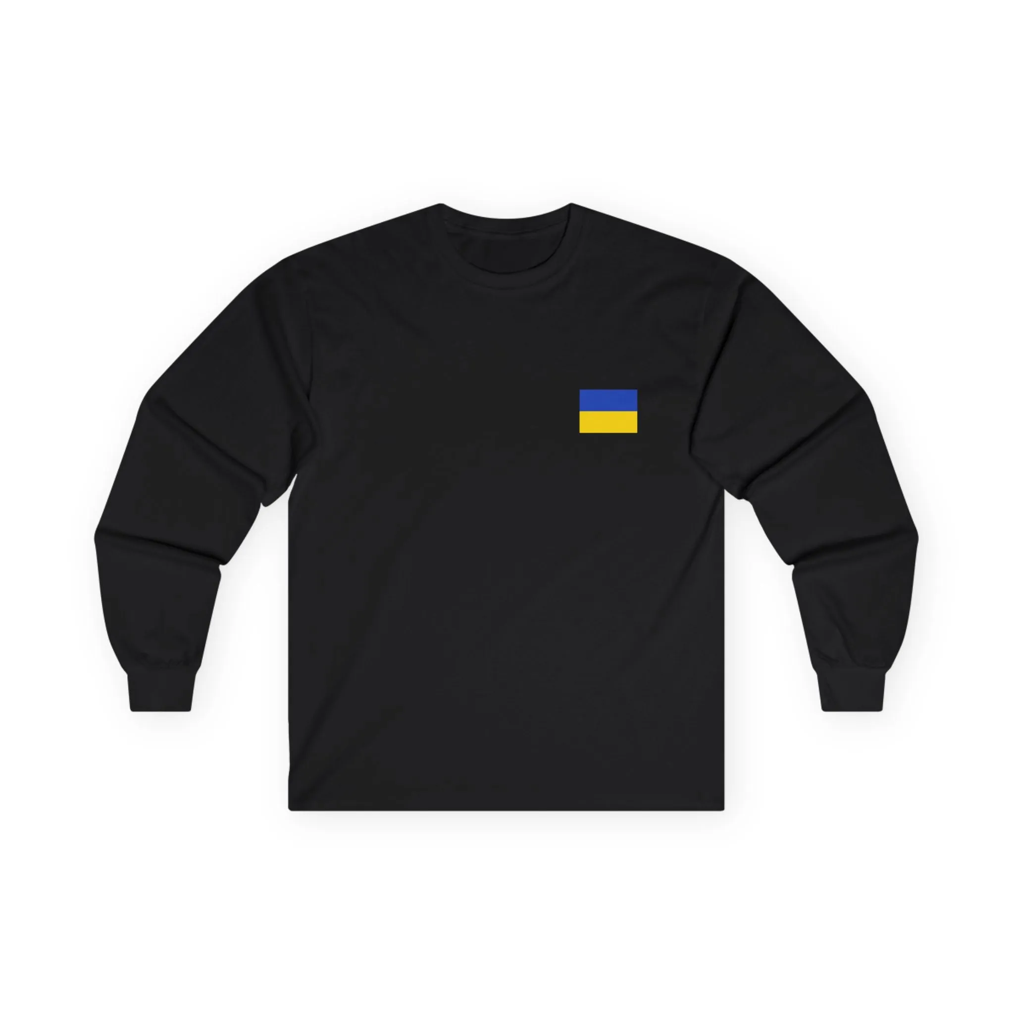 Hungry Wolf Ukrainian Proverb Cotton Long Sleeve Tee