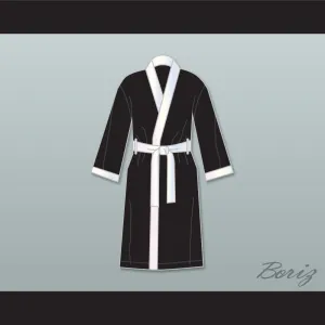 Joe Calzaghe Black Satin Full Boxing Robe