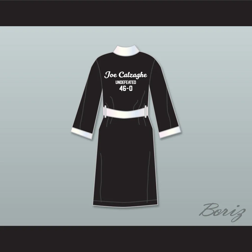 Joe Calzaghe Black Satin Full Boxing Robe