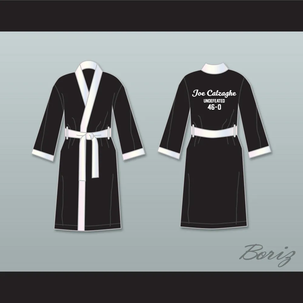 Joe Calzaghe Black Satin Full Boxing Robe