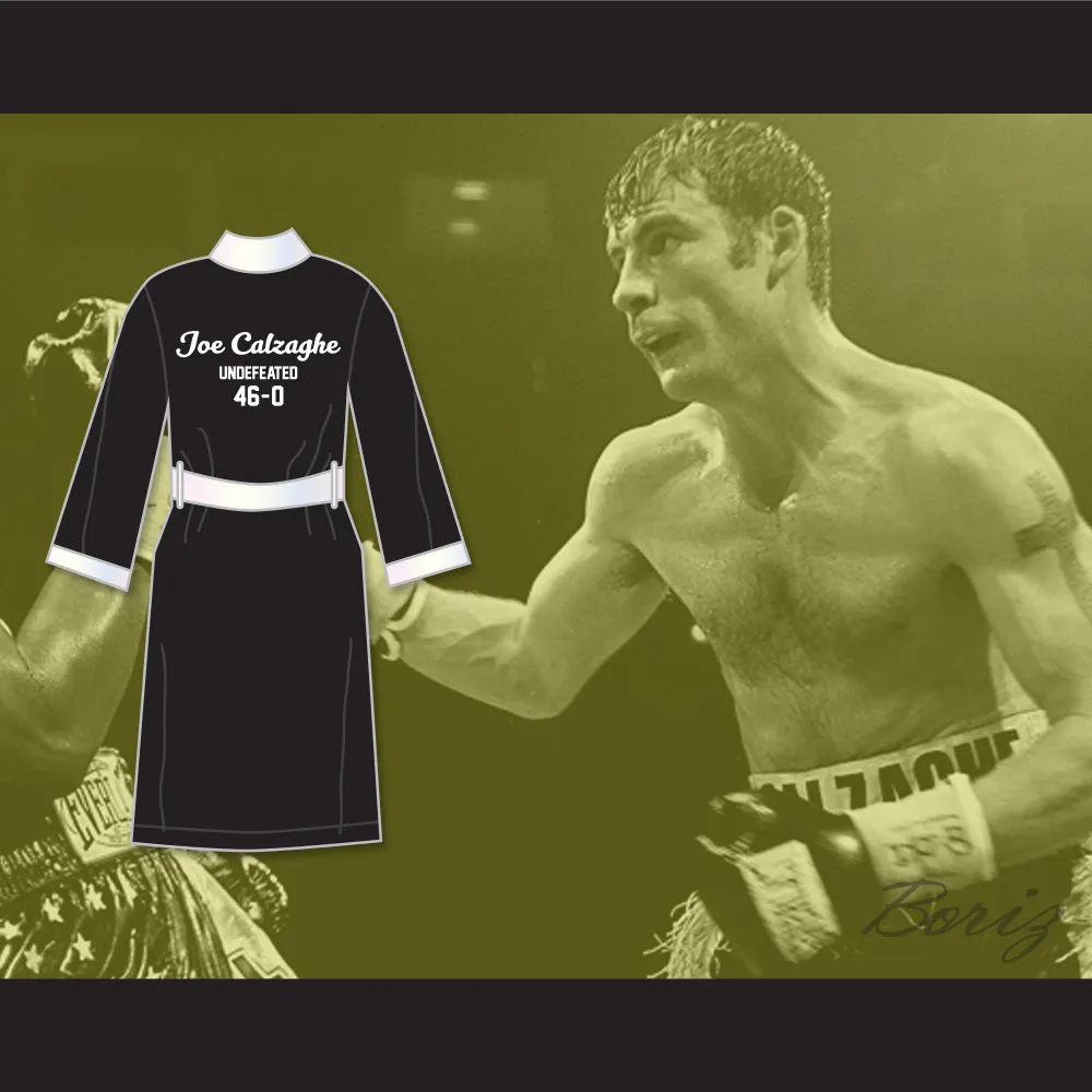 Joe Calzaghe Black Satin Full Boxing Robe