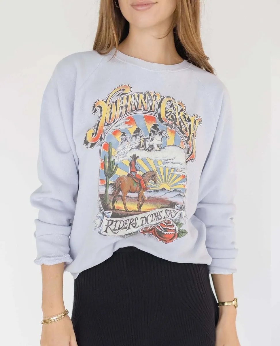 Johnny Cash Lavender Vintage Sweatshirt