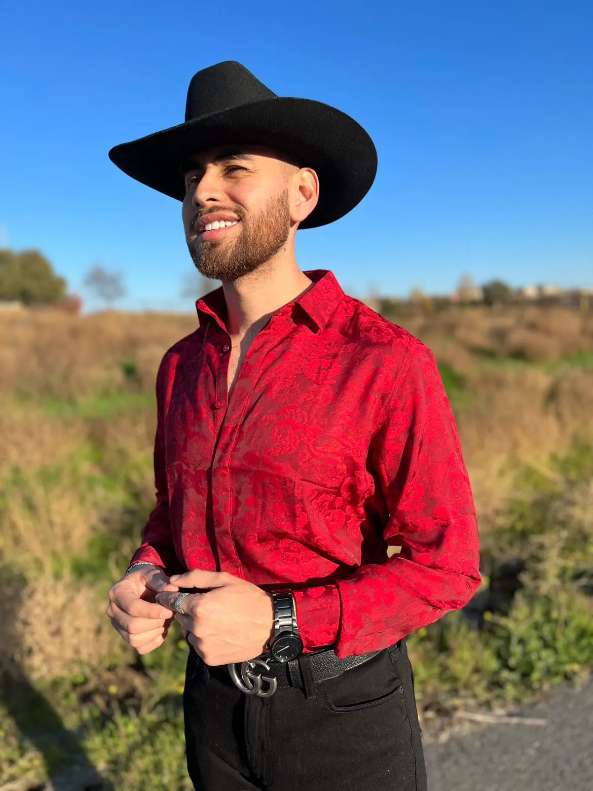Johnny Red Floral Shirt