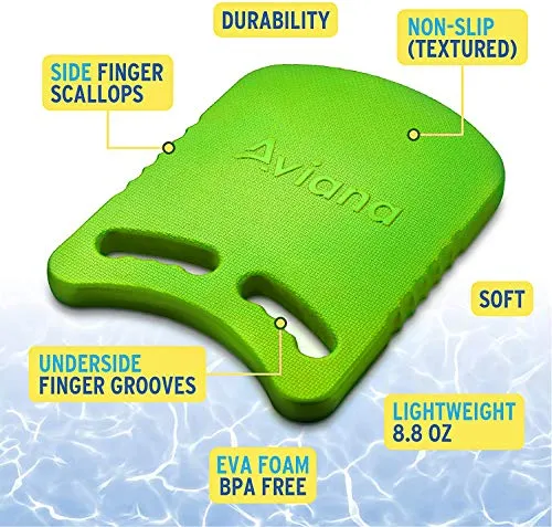Junior Kickboard Buoy for Youth Children & Toddlers Swimming Aid & Exercise Training Board for Kids to Learn to Swim in The Pool & Open Waters | EVA Material & BPA Free (Green 1-Pack)