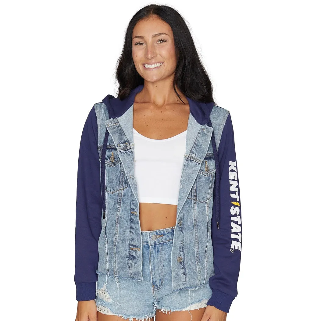 Kent State Fleece Denim Jacket