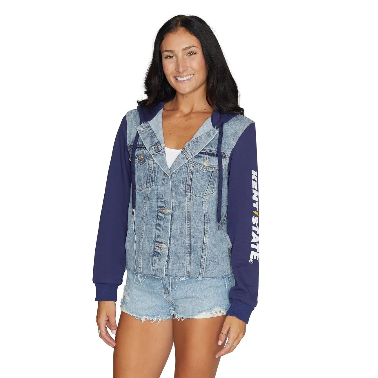 Kent State Fleece Denim Jacket