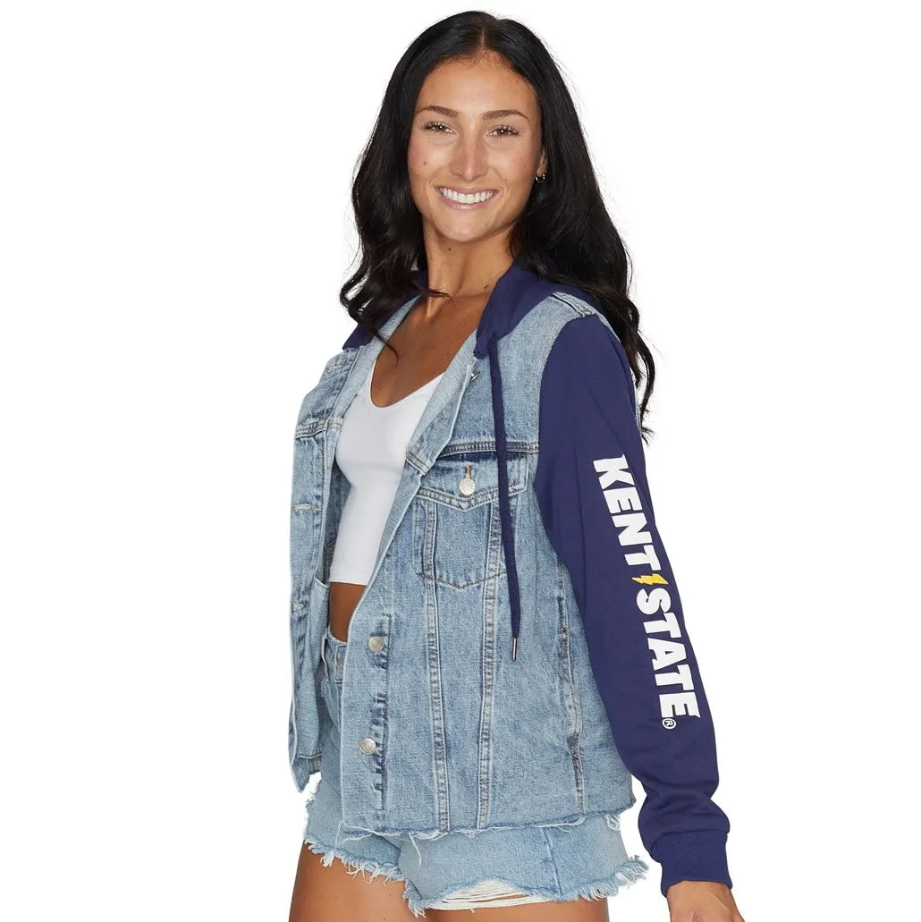 Kent State Fleece Denim Jacket