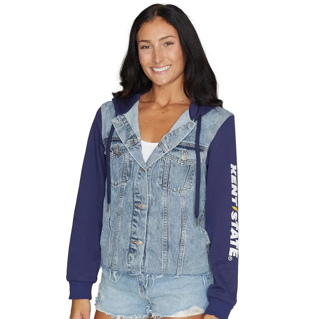 Kent State Fleece Denim Jacket