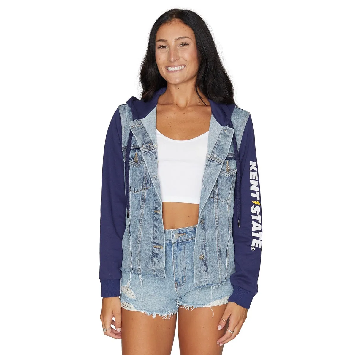 Kent State Fleece Denim Jacket