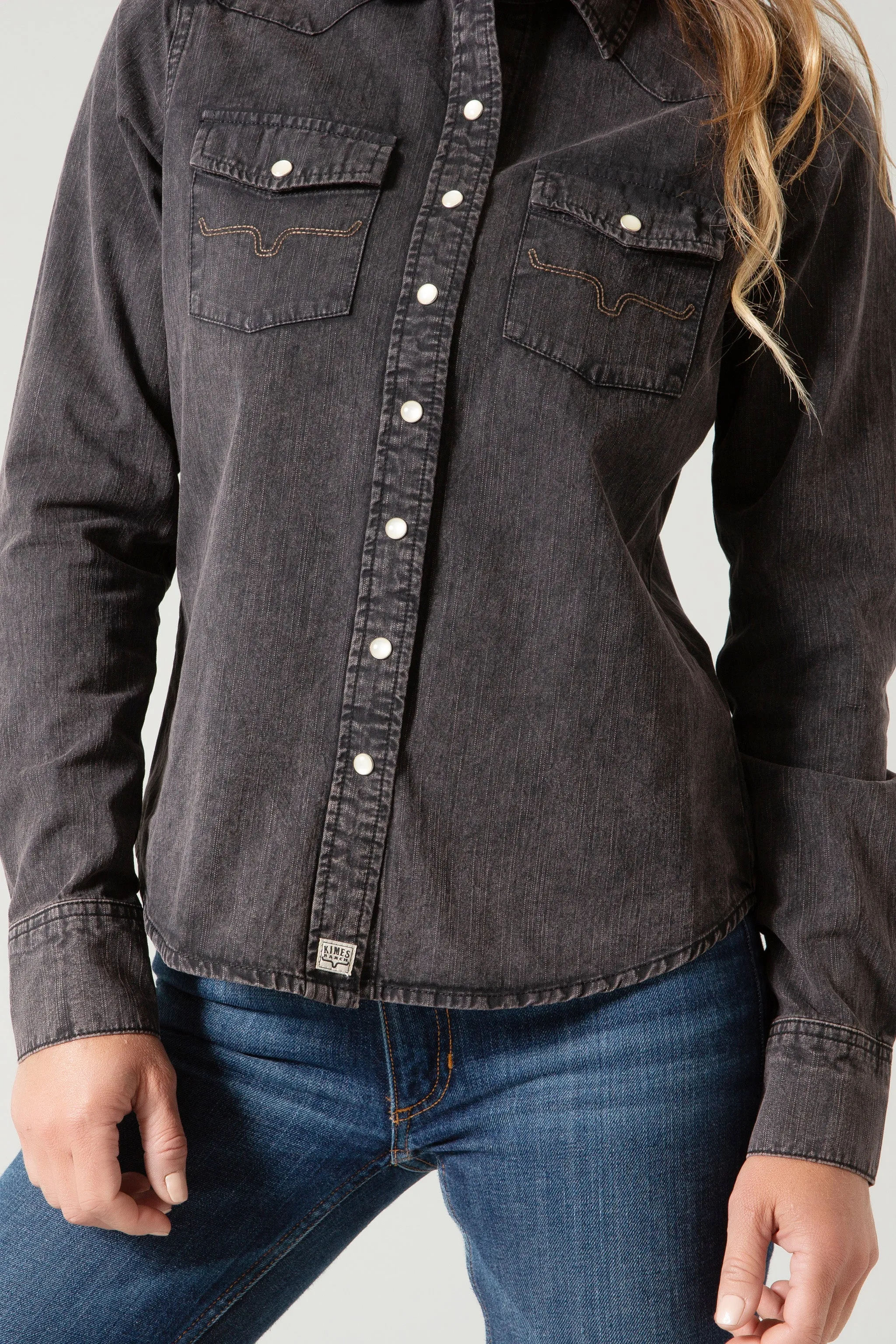 Kimes Ranch Women's Black Denim Kaycee Top