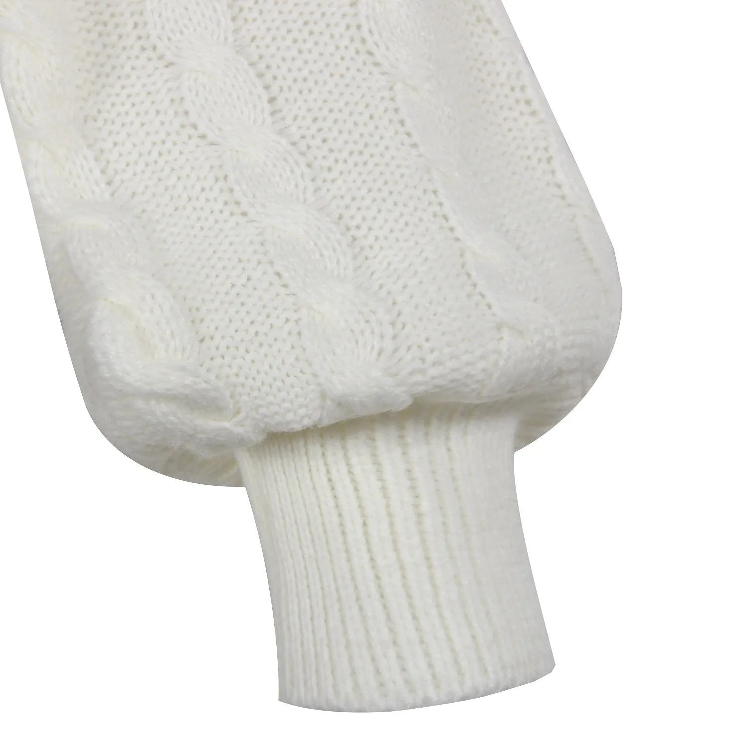 Lantern Sleeve Bow Tie Knitting Sweaters
