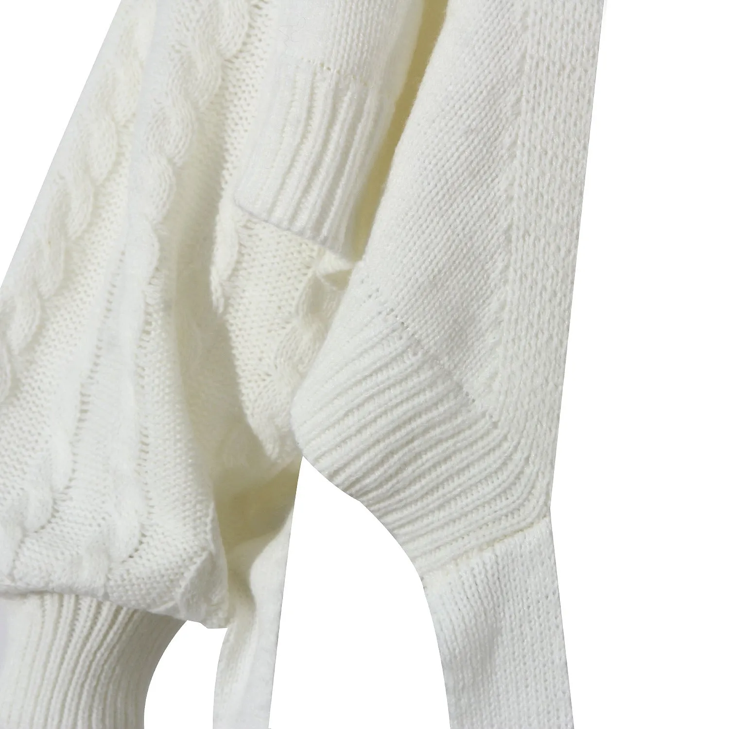 Lantern Sleeve Bow Tie Knitting Sweaters