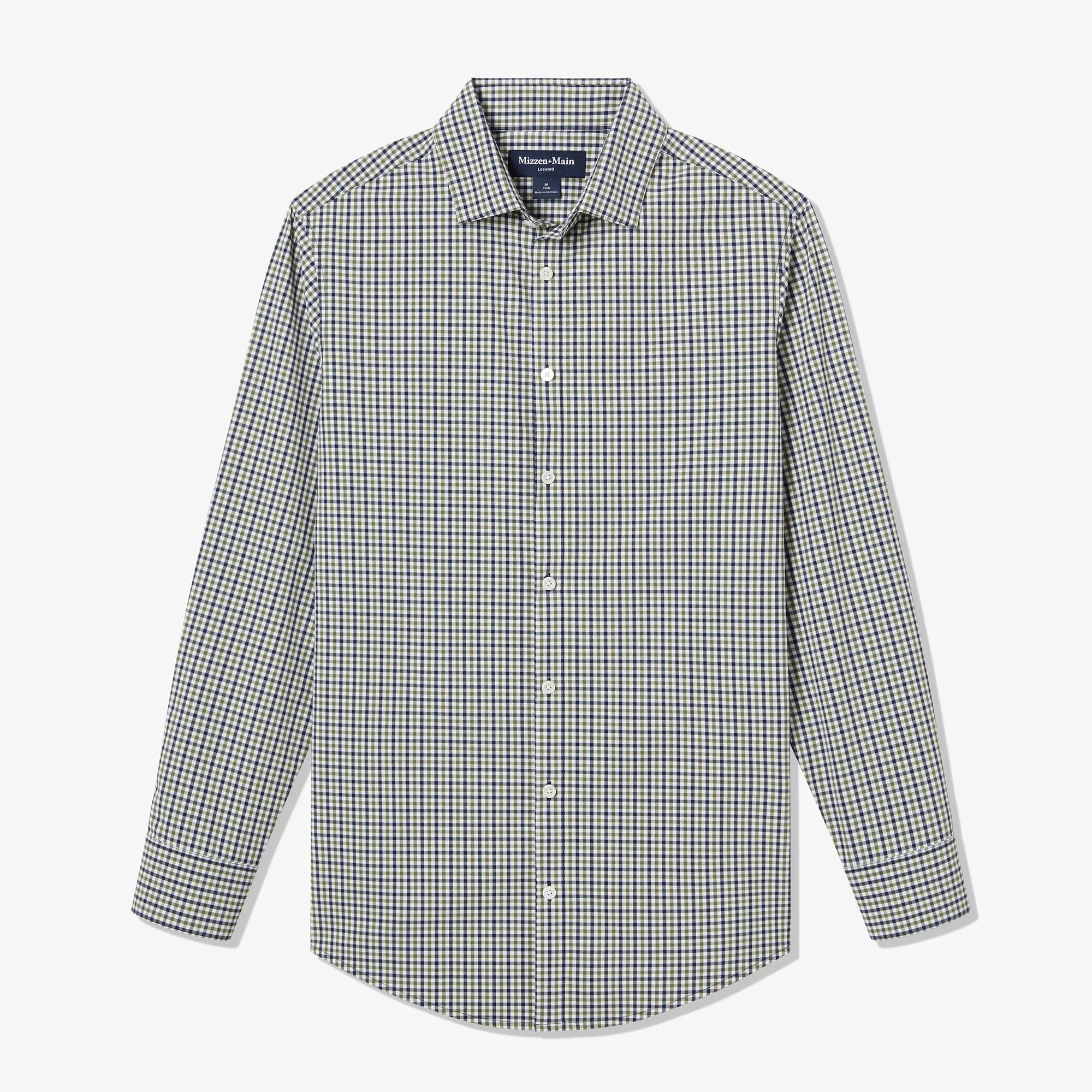 Leeward Dress Shirt - Sage Multi Gingham