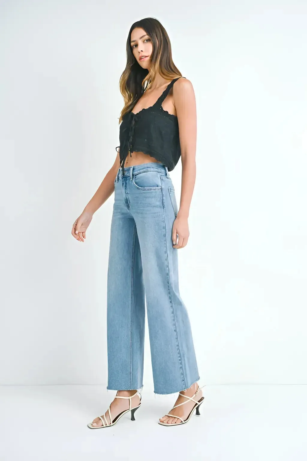 LONGER LENGTH WIDE LEG DENIM