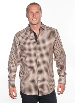 LSWG-404 MEN'S PRINTED LONG SLEEVE DRESS SHIRT