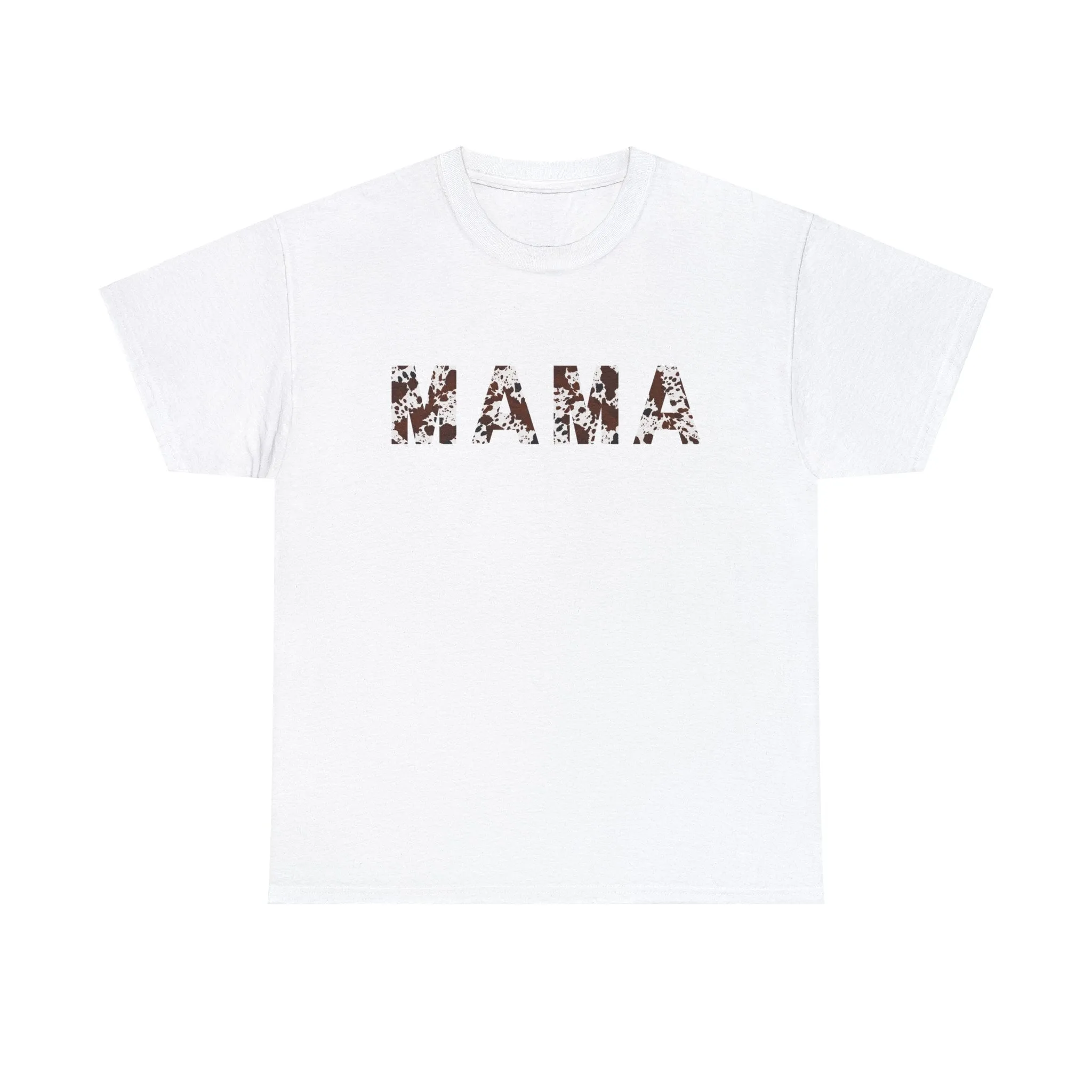 MAMA TEE - NATURAL COW PRINT
