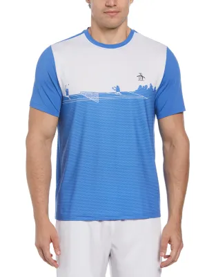 Men's Outlined Pete Performance Short Sleeve Tennis T-Shirt