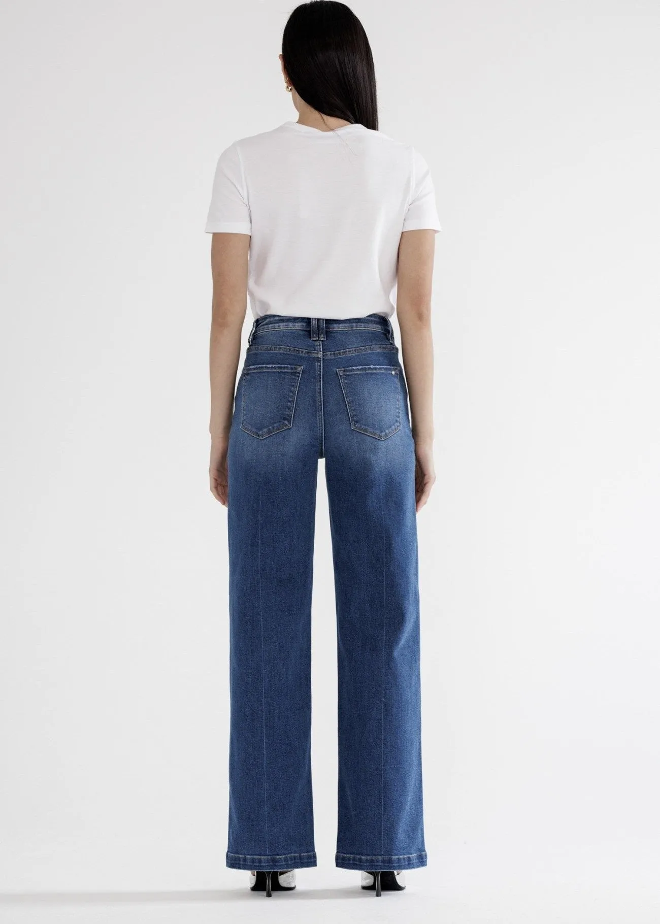 Mica Denim High Rise With Stretch Wide Leg