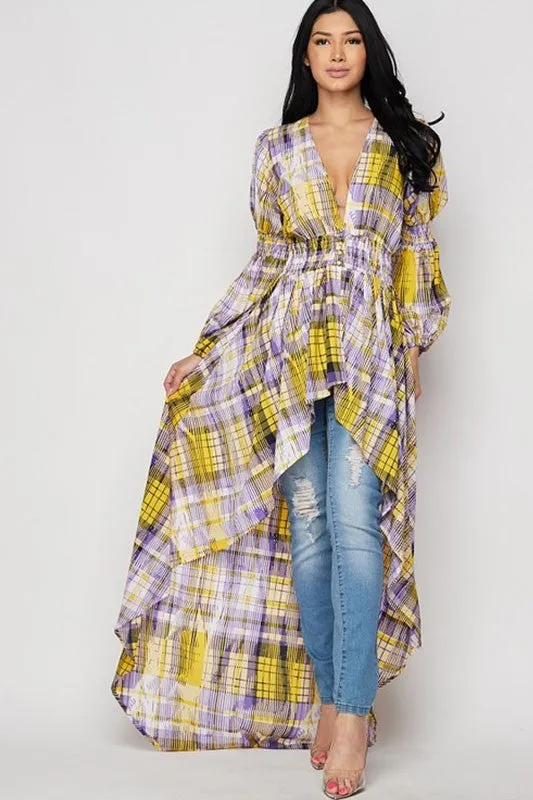 Monroe Plaid Top