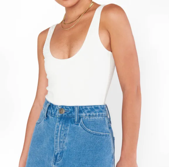 MUMU Tobi Bodysuit with Shelf Bra