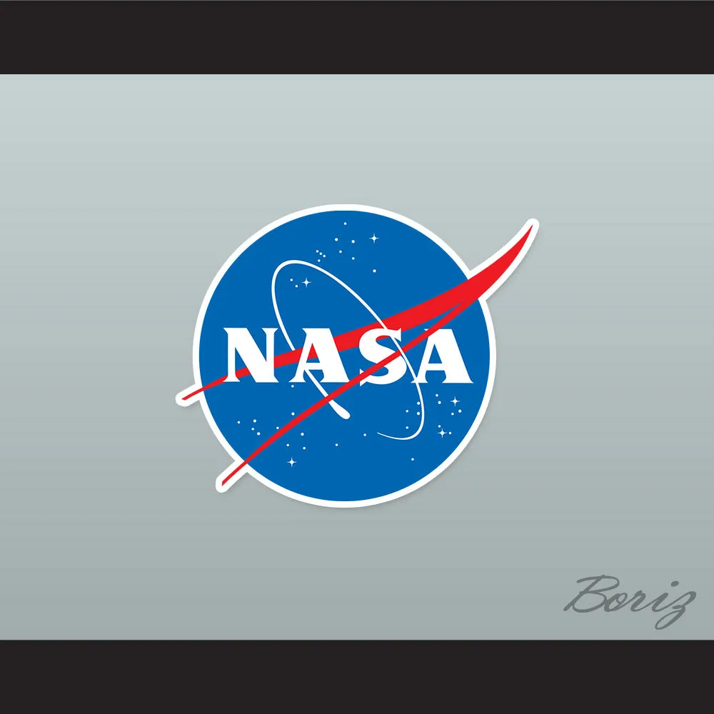 NASA Black/ White Varsity Letterman Satin Bomber Jacket