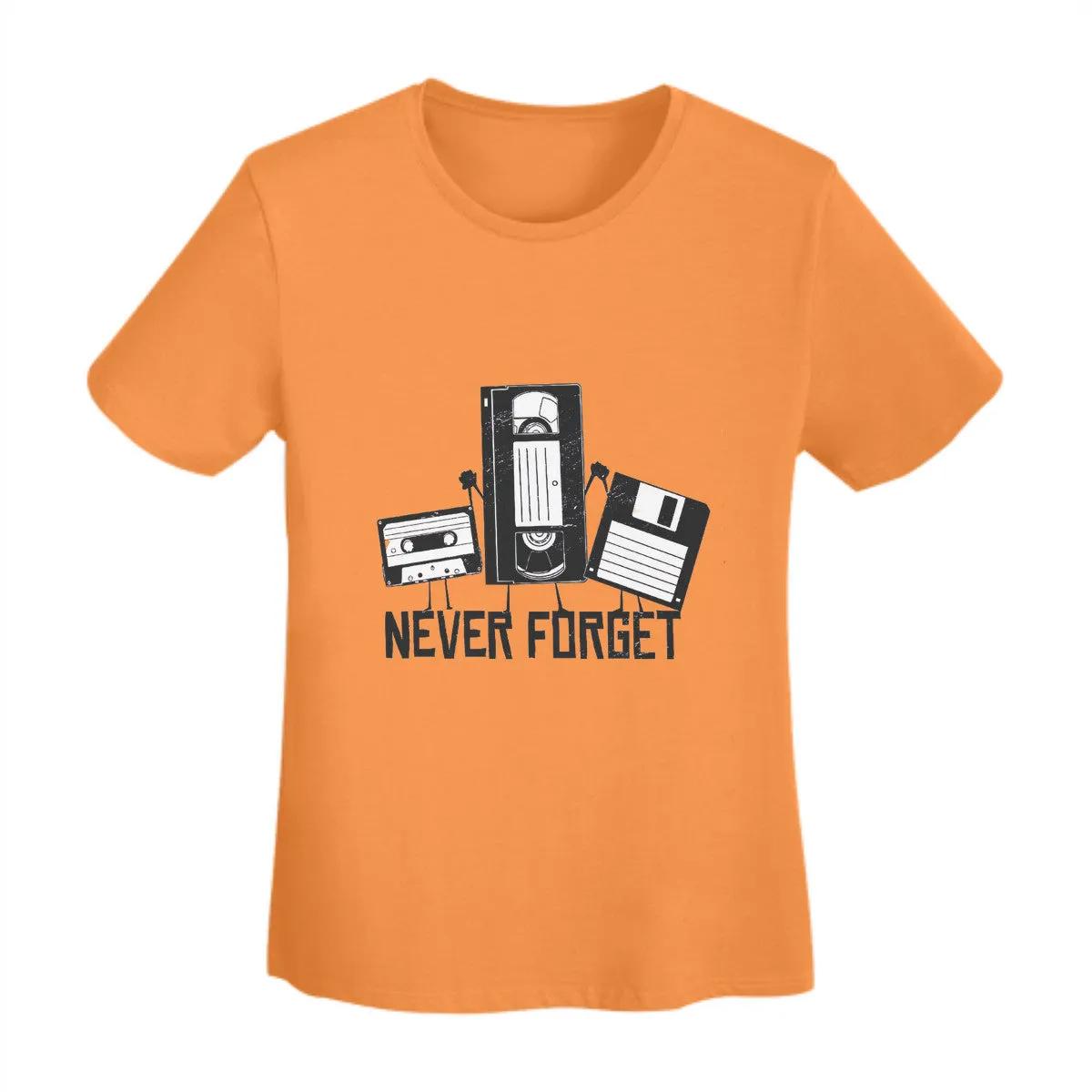Never Forget Cassette, VHS, Floppy Disk Women's Basic T-Shirt