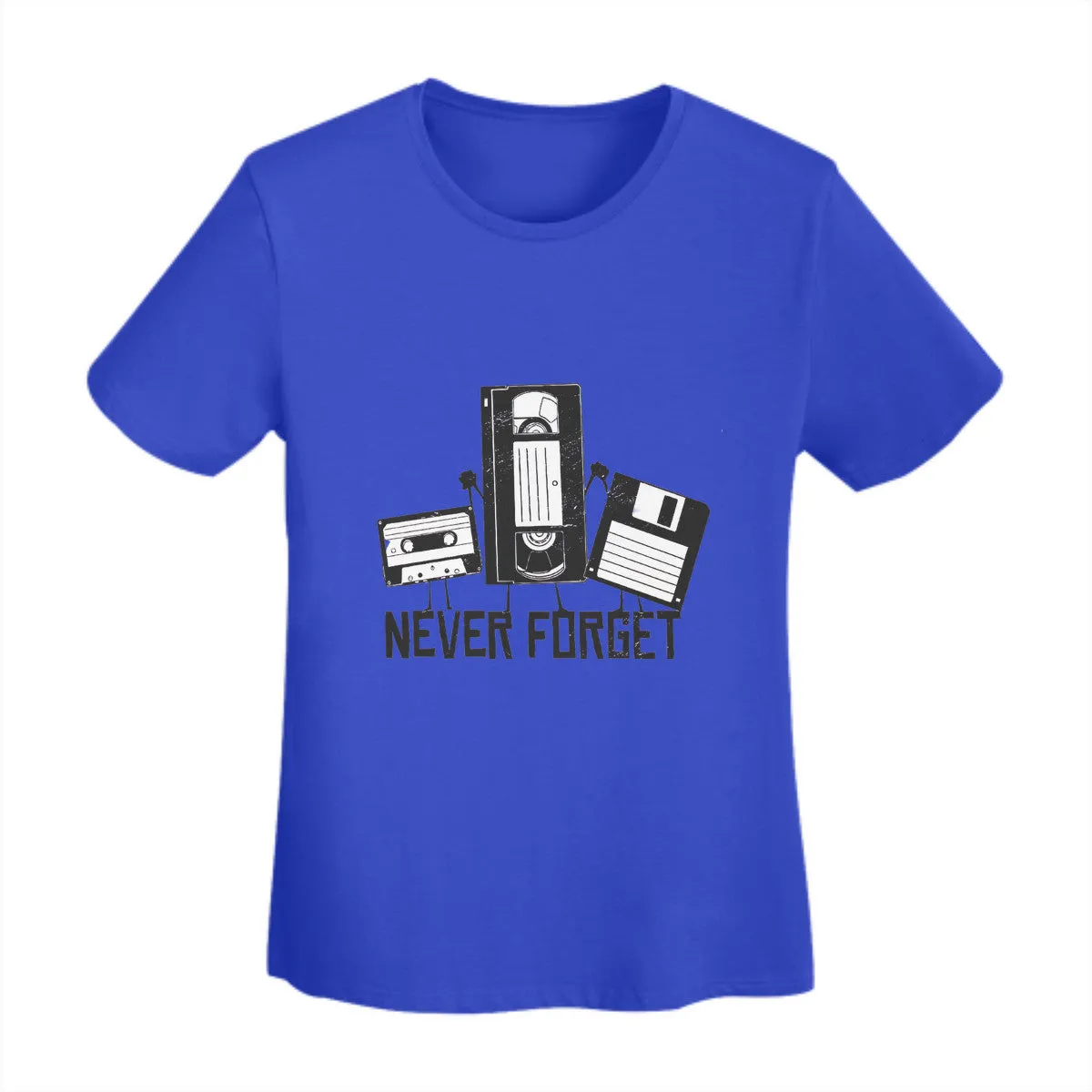 Never Forget Cassette, VHS, Floppy Disk Women's Basic T-Shirt