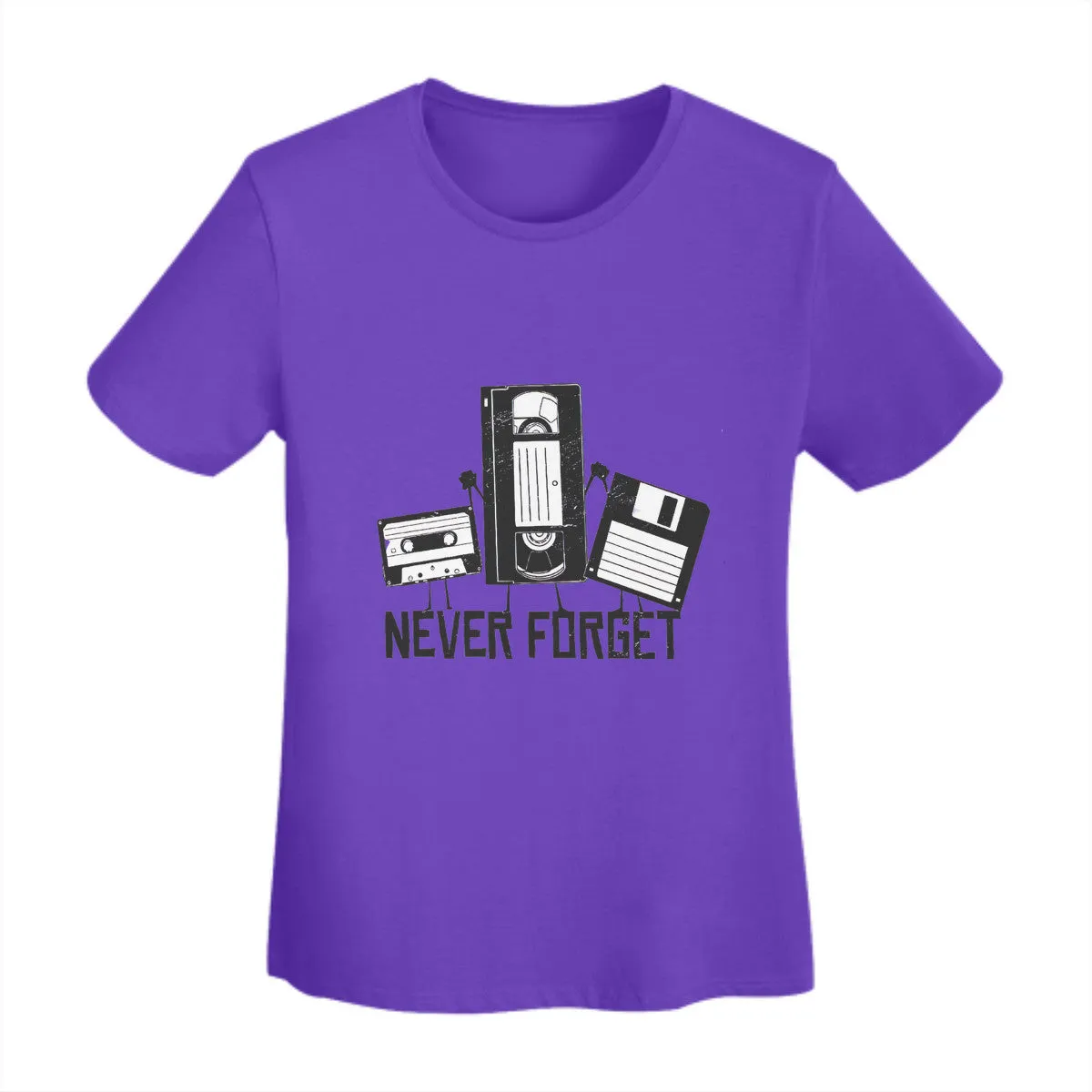 Never Forget Cassette, VHS, Floppy Disk Women's Basic T-Shirt