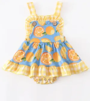 Orange You Happy Skirted Romper