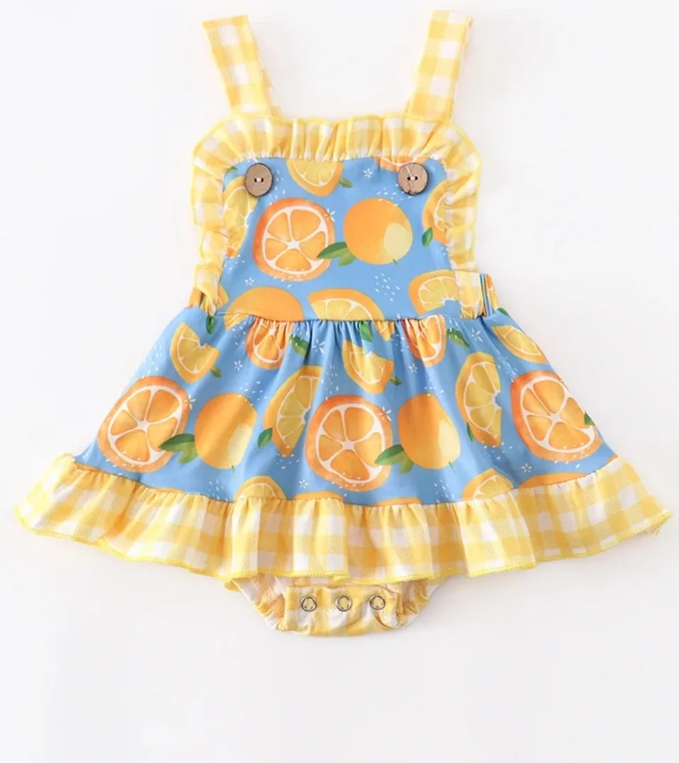 Orange You Happy Skirted Romper