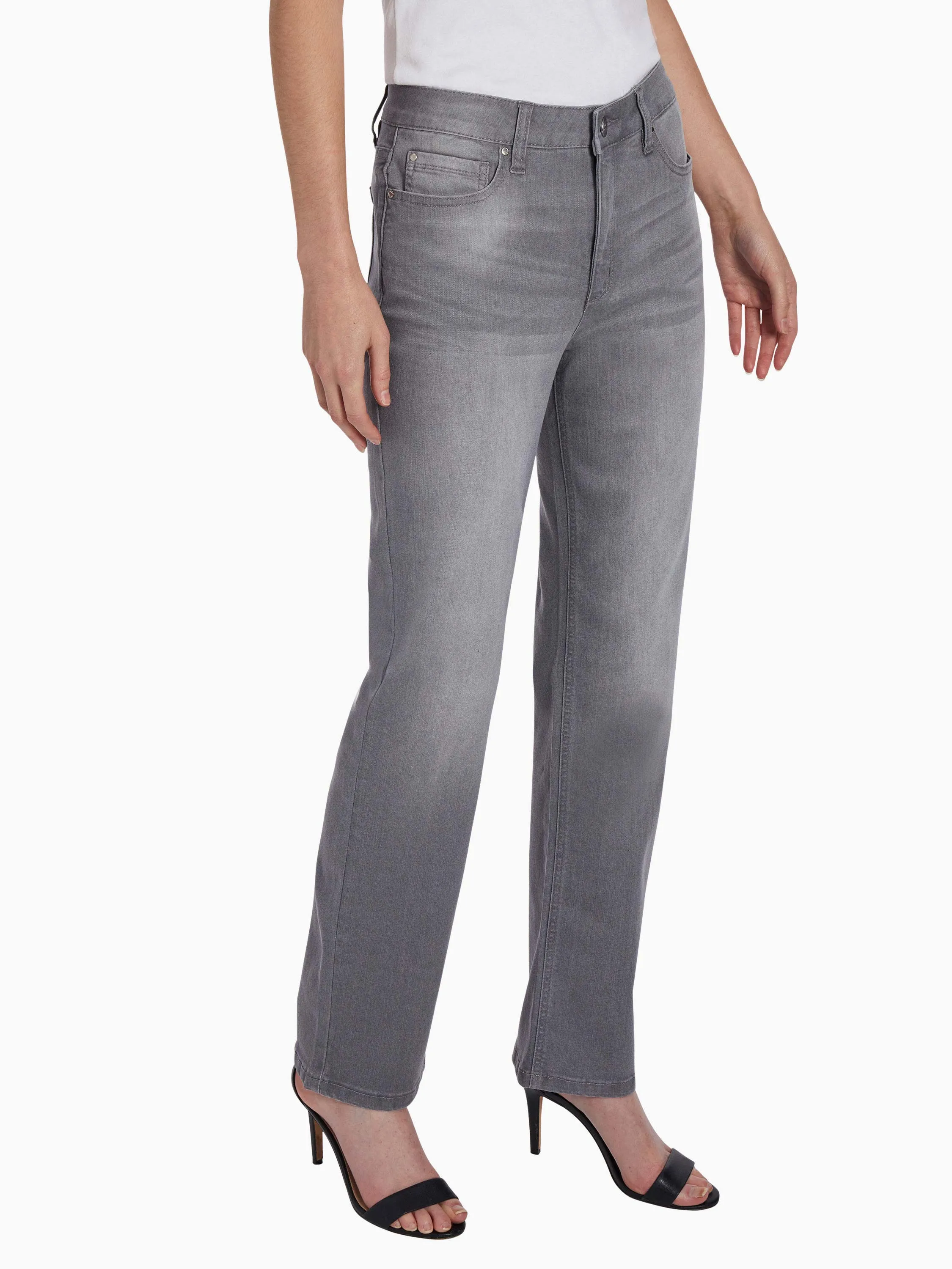 Petite Lexington Straight Leg Jeans, Slater Wash